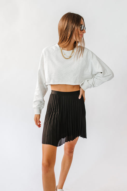 Trend Setter Pleated Skirt// Black
