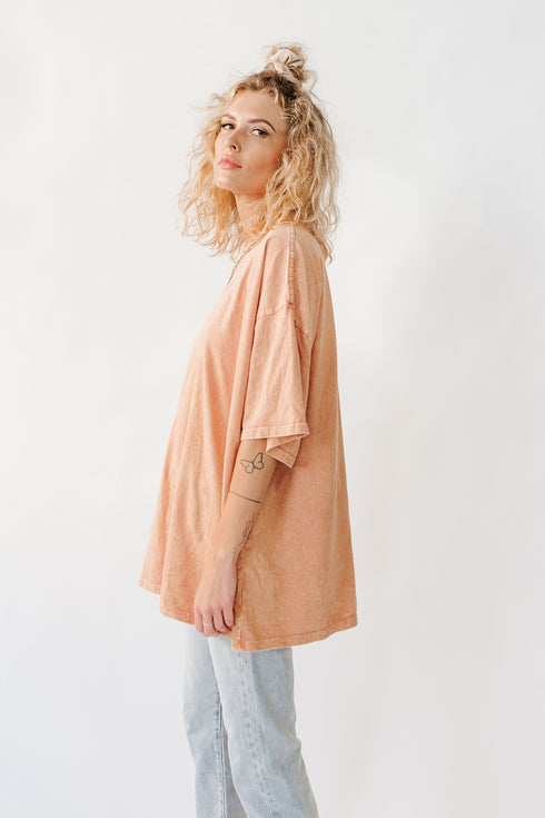 LA Dreaming Washed Tee// Peach