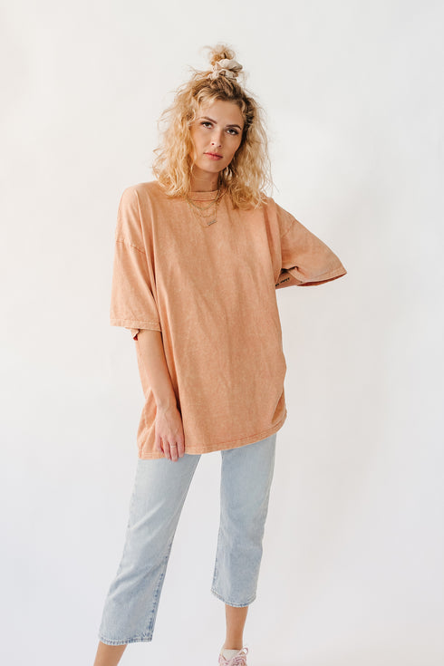 LA Dreaming Washed Tee// Peach