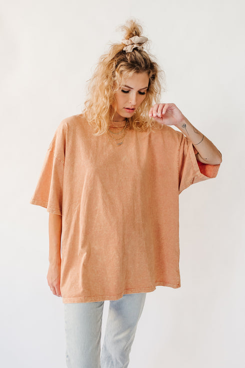 LA Dreaming Washed Tee// Peach