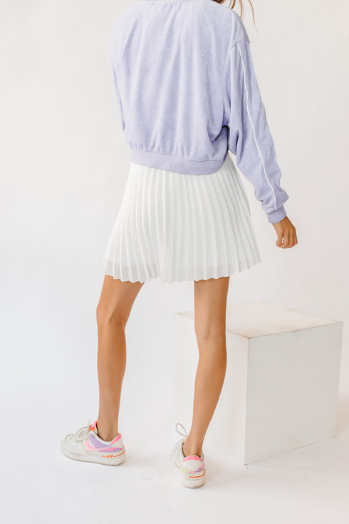 Trend Setter Pleated Skirt// White