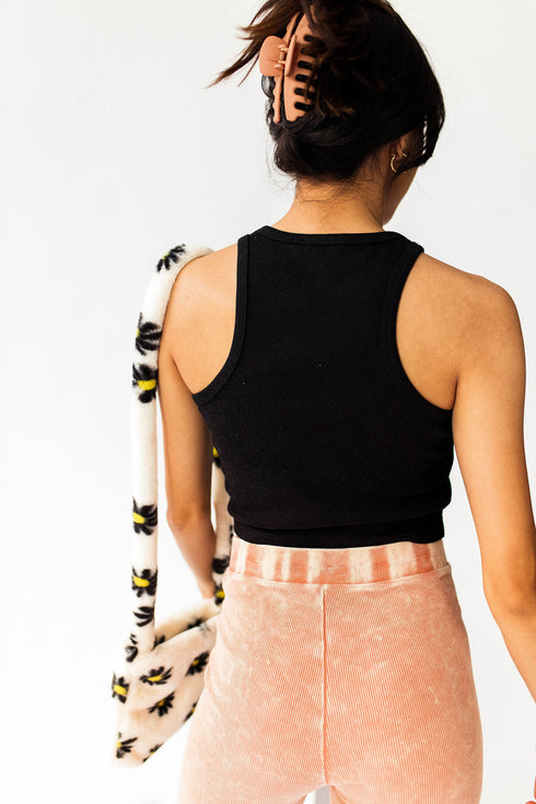 Get Physical Ribbed Tank// Black *RESTOCKED*