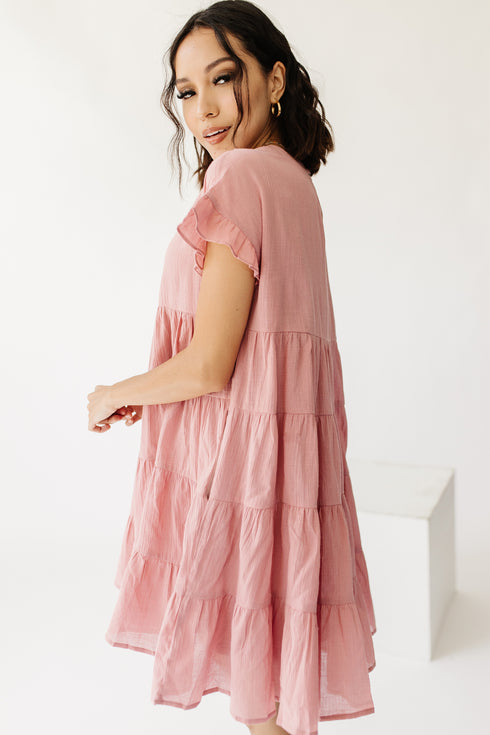 Paris Girl Mini Dress// Rose