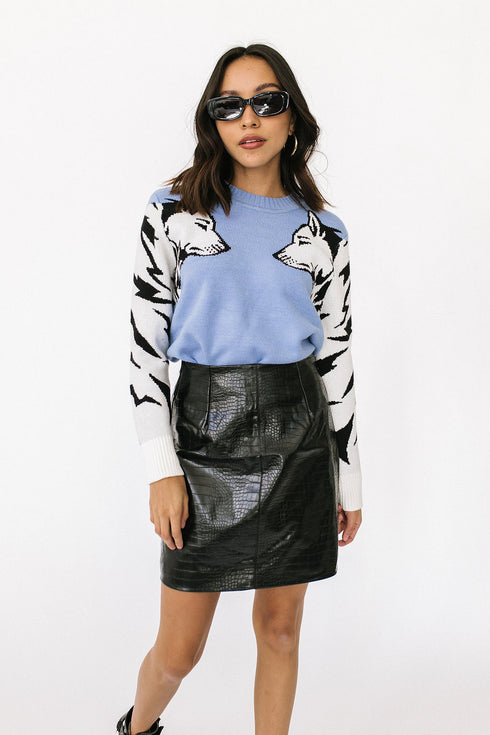 Fall Edit Croc Mini Skirt