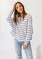 West Coast Striped Top// Blue