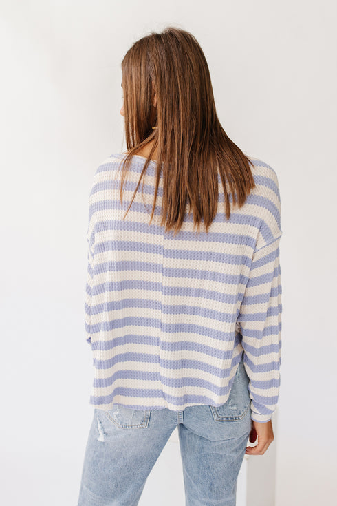 West Coast Striped Top// Blue