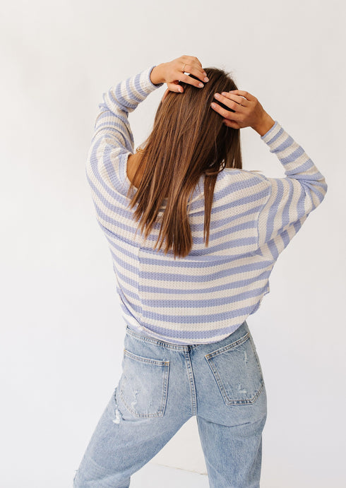 West Coast Striped Top// Blue