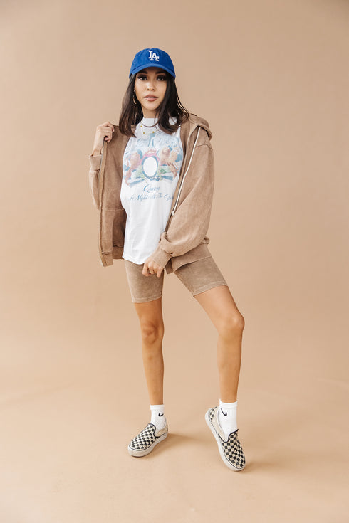 Switch Up Biker Short// Mocha