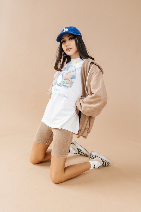 Switch Up Biker Short// Mocha