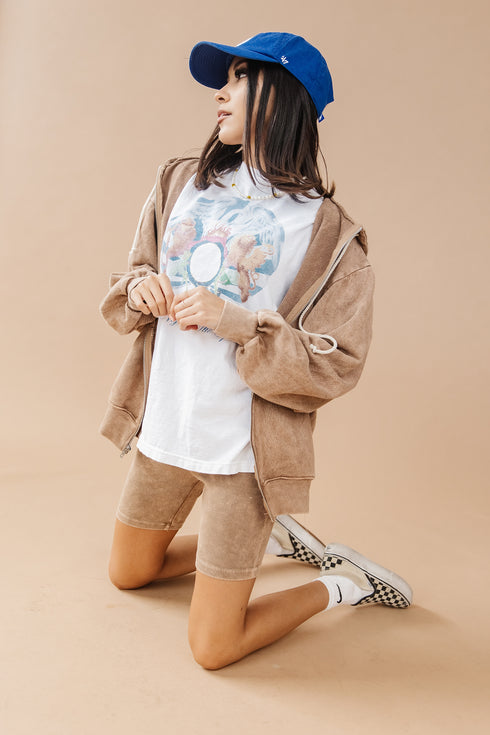 Switch Up Biker Short// Mocha