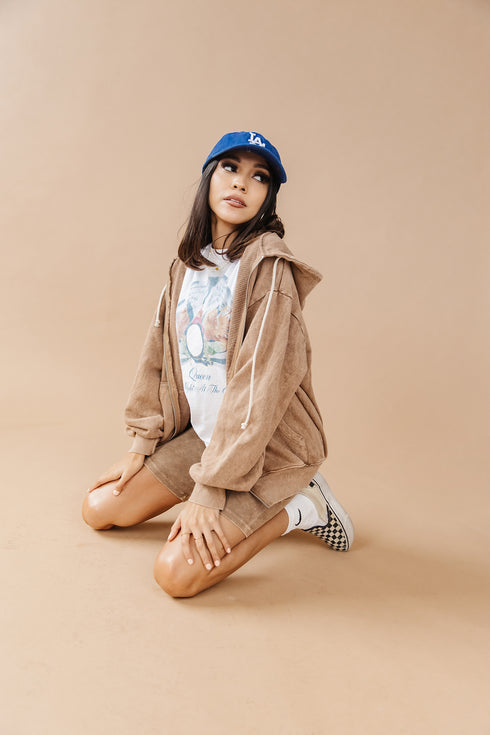 Switch Up Biker Short// Mocha