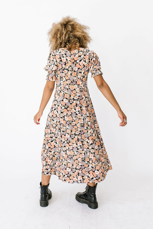 Love Charm Floral Midi Dress