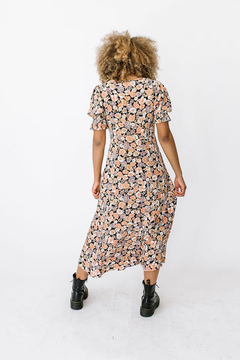 Love Charm Floral Midi Dress