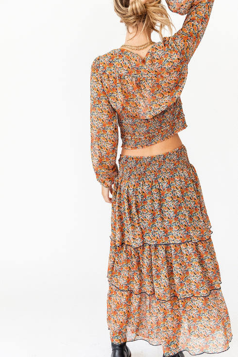 Fleetwood Floral Chiffon Skirt