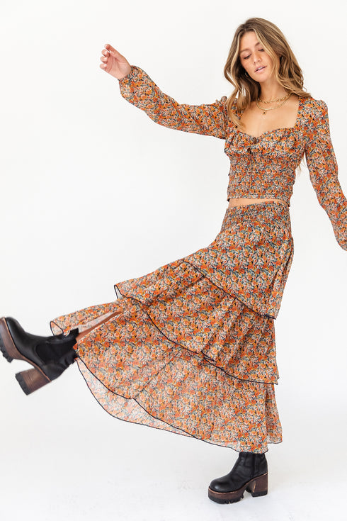 Fleetwood Floral Chiffon Top