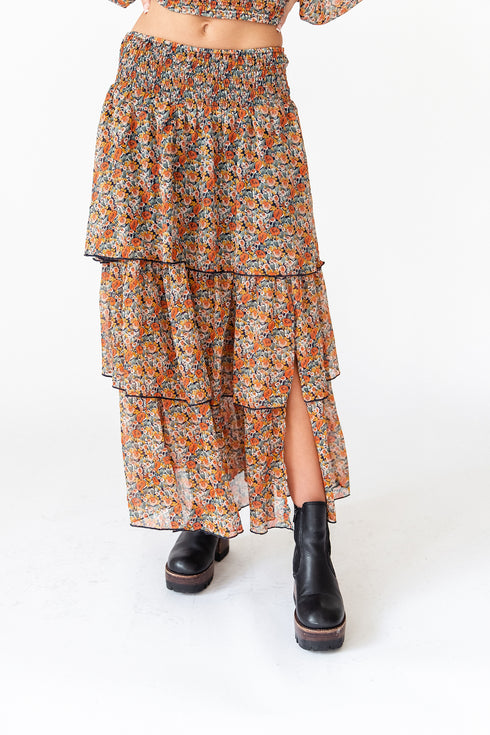 Fleetwood Floral Chiffon Skirt