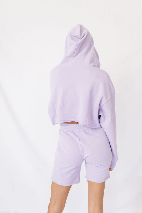 Playing To Win Cropped Hoodie// Lilac *RESTOCKED*