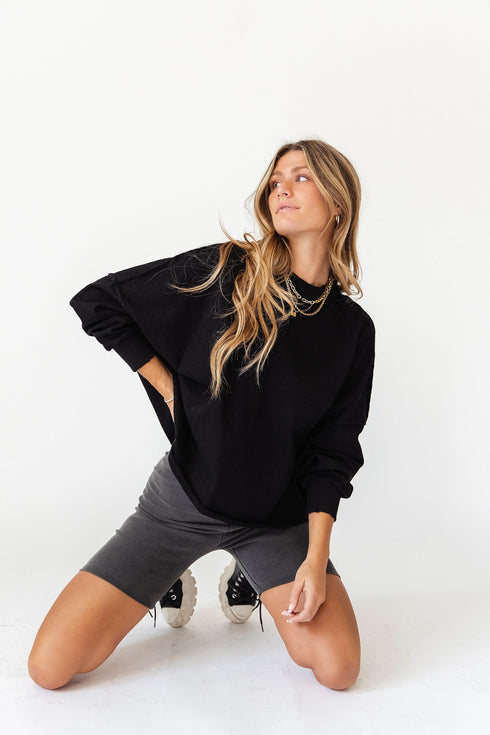 Switch Up Biker Short// Charcoal