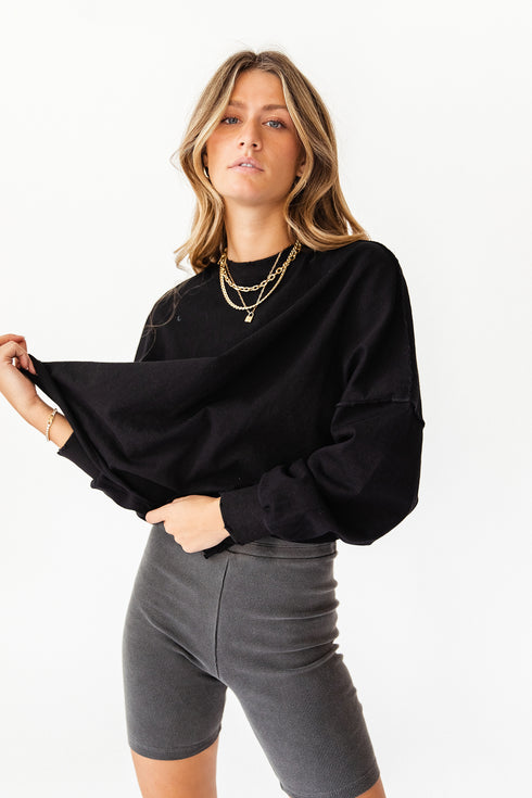 Switch Up Biker Short// Charcoal