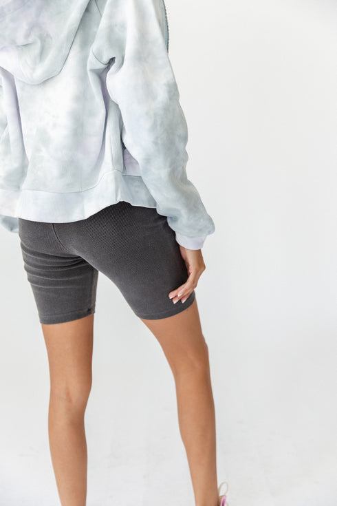Switch Up Biker Short// Charcoal