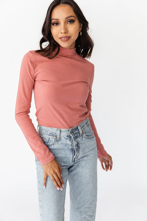 Take It Easy Mock Neck Top