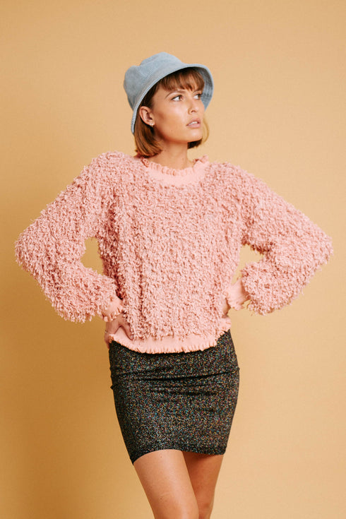 Crush On You Sweater// Pink