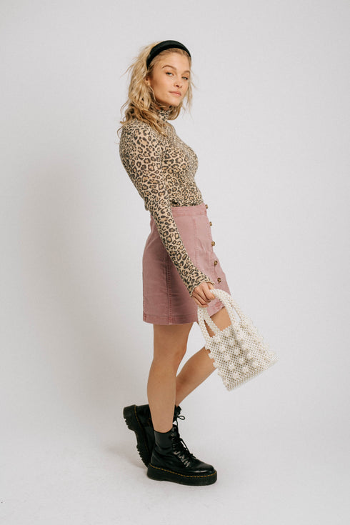 Zoe Mini Skirt// Berry