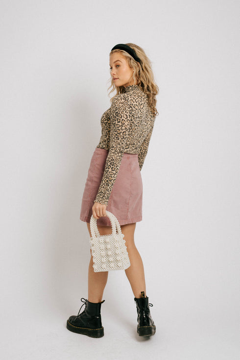 Zoe Mini Skirt// Berry