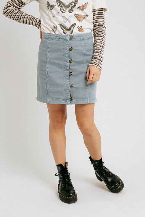 Zoe Mini Skirt// Faded Sapphire