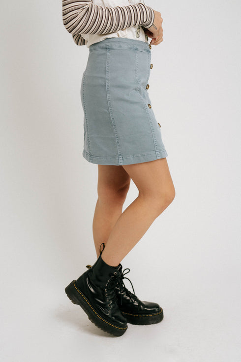 Zoe Mini Skirt// Faded Sapphire