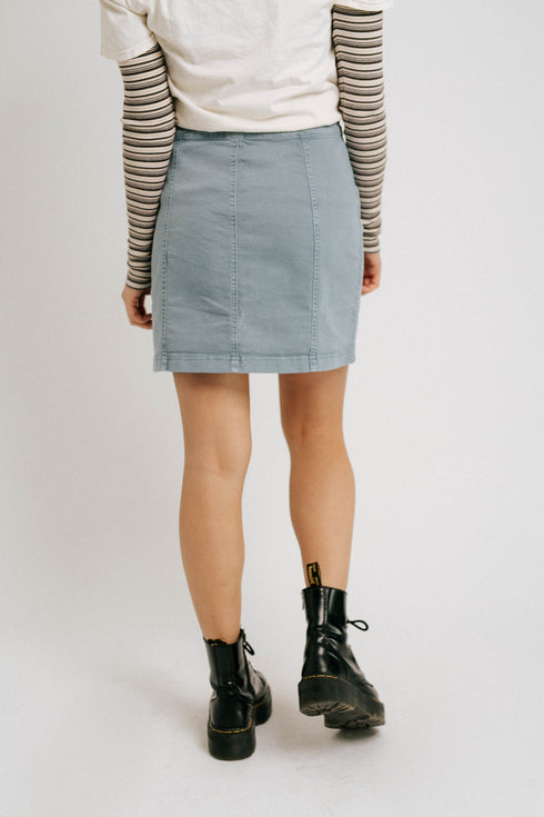 Zoe Mini Skirt// Faded Sapphire