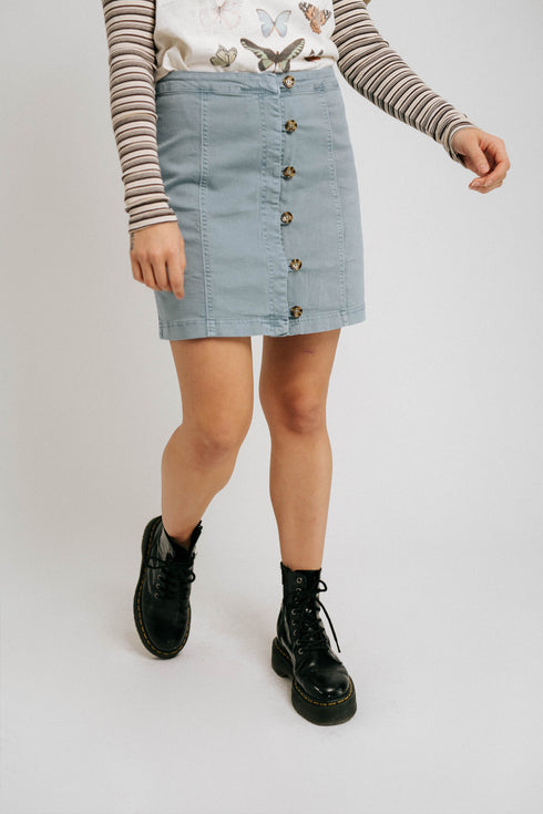 Zoe Mini Skirt// Faded Sapphire