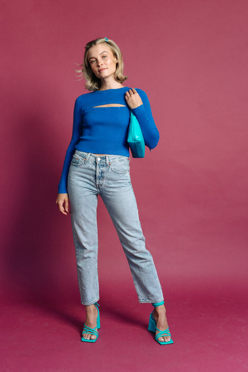 Style File Ribbed Top // Cobalt