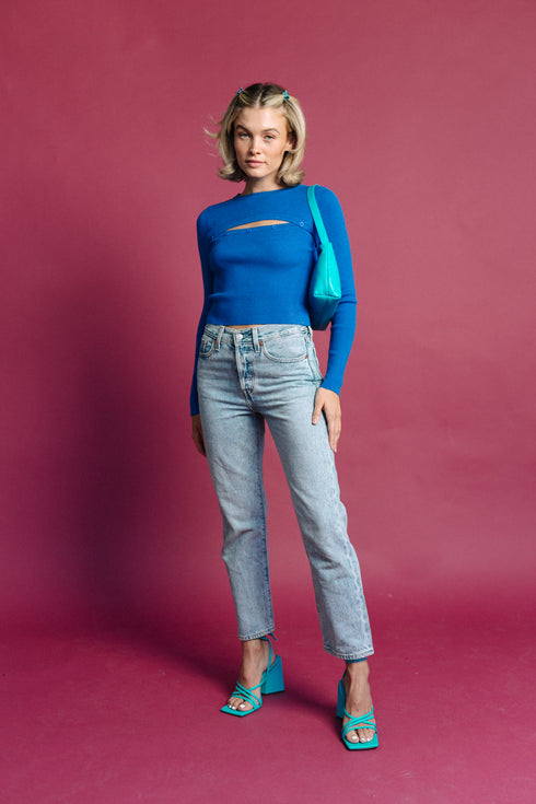 Style File Ribbed Top // Cobalt