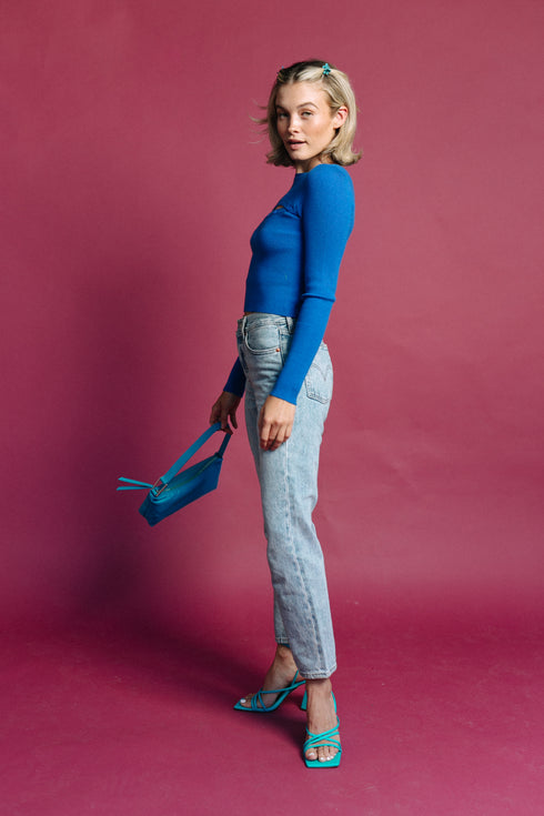 Style File Ribbed Top // Cobalt