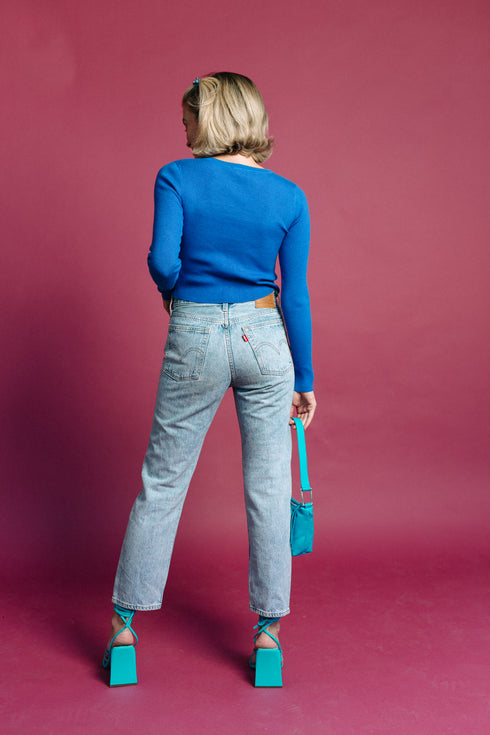 Style File Ribbed Top // Cobalt