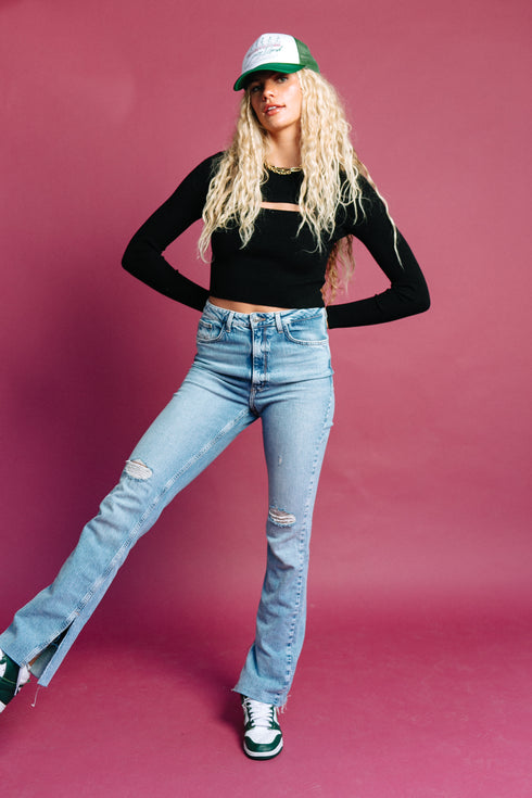 Style File Ribbed Top // Black