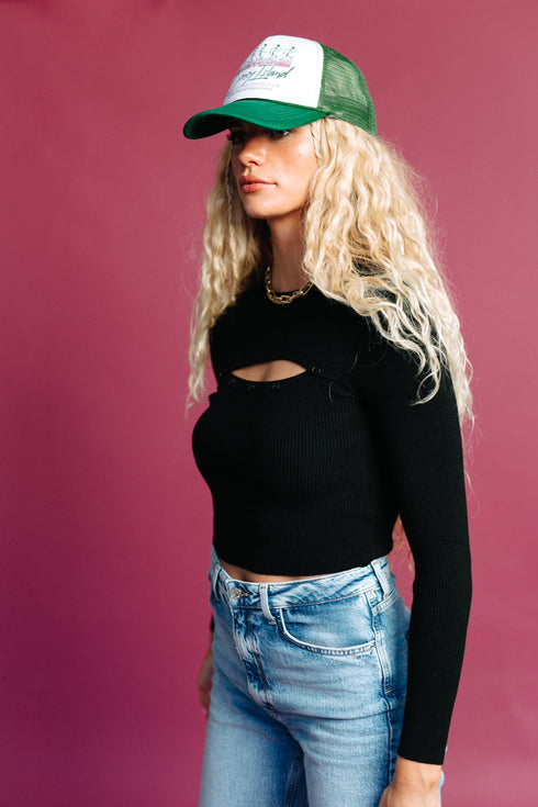 Style File Ribbed Top // Black