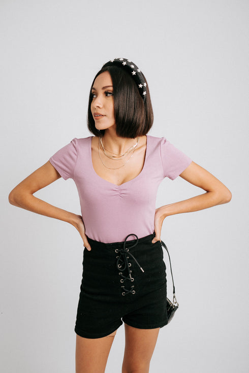 Easy Baby Bodysuit// Lavender