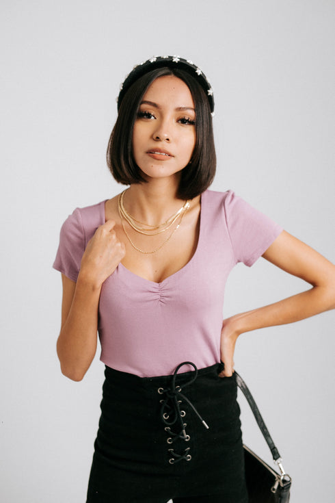 Easy Baby Bodysuit// Lavender