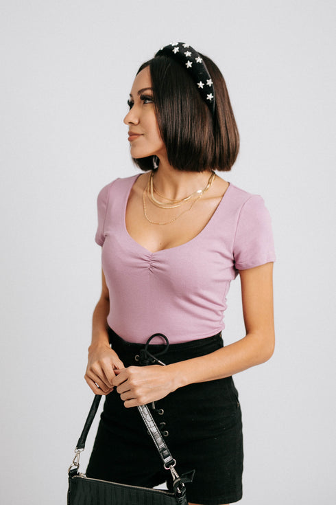 Easy Baby Bodysuit// Lavender