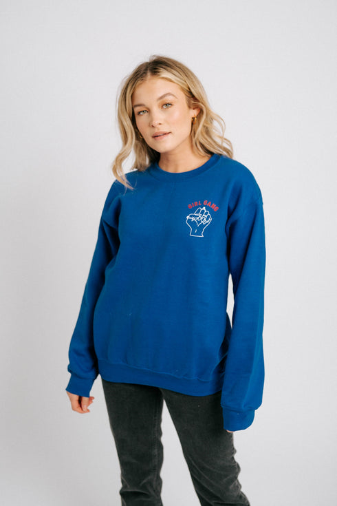 Girls Rule Boys Drool Pullover// Cobalt