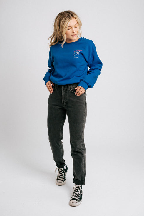 Girls Rule Boys Drool Pullover// Cobalt