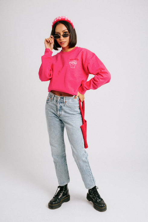 Girls Rule Boys Drool Pullover// Pink