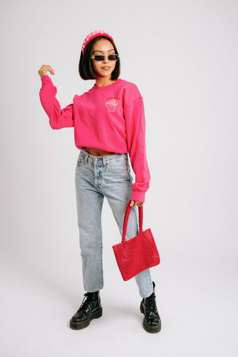 Girls Rule Boys Drool Pullover// Pink