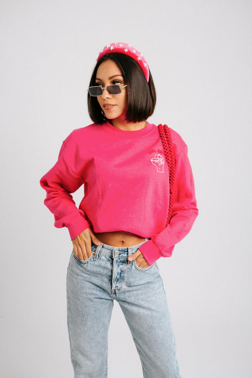 Girls Rule Boys Drool Pullover// Pink