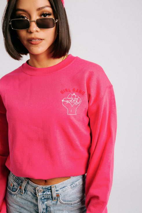 Girls Rule Boys Drool Pullover// Pink