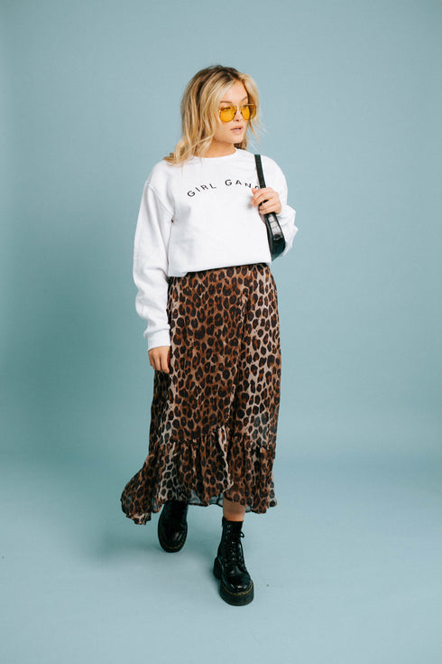 Girl Gang Pullover// White