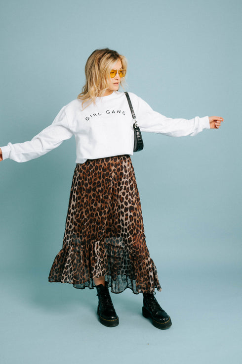 Girl Gang Pullover// White