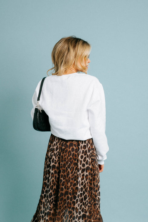 Girl Gang Pullover// White